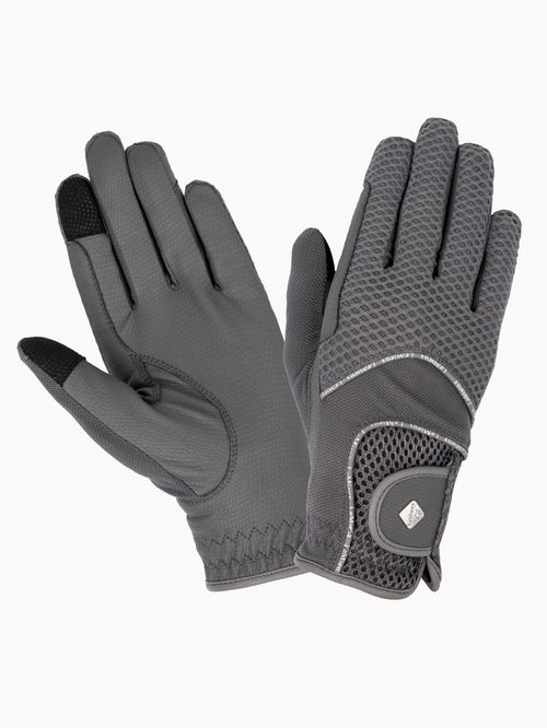 LeMieux 3D Mesh Riding Gloves - Gray