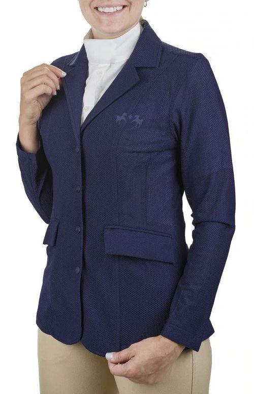 OUTLET: Equine Couture Women's Equivent Lite Show Coat - 1X - EC Navy