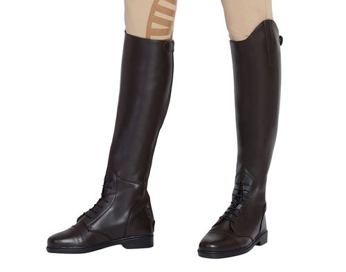 BARGAIN: TuffRider Women's Starter Back Zip Field Boots in Synthetic Leather - 10 Wide - Mocha