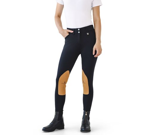 OUTLET: Romfh Women's Willow Knee Patch Euroseat Breeches - 28 Long - Black