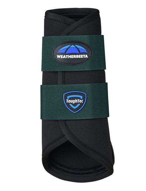 OUTLET: Weatherbeeta Tough-Tec Prime Brushing Boots - Large - Black/Forest
