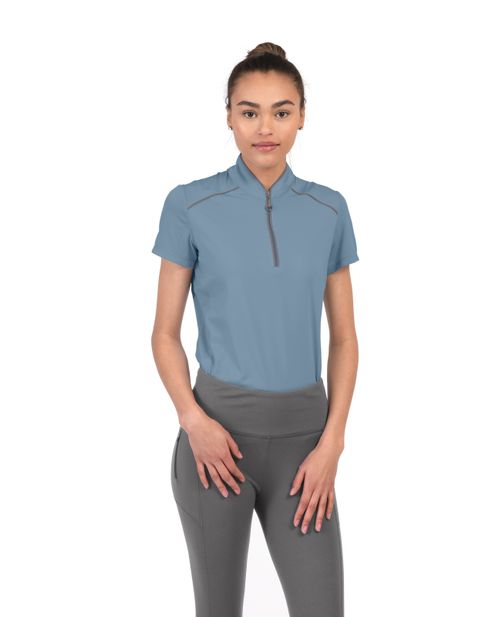 BARGAIN: Chestnut Bay Women's Performance Rider SkyCool Sport Short Sleeve Shirt - Medium - Skyblue