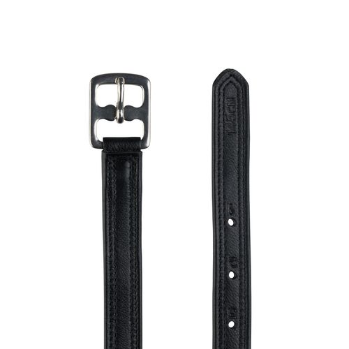 OVERSTOCK: Horze Soft Stirrup Leathers w/Nylon Inside - 50in - Black