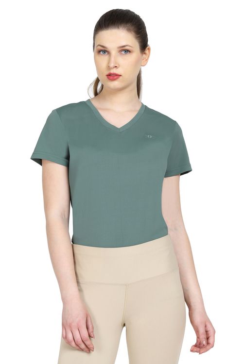BARGAIN: TuffRider Women's Taylor Short Sleeve T-Shirt - X Small - Duck Green