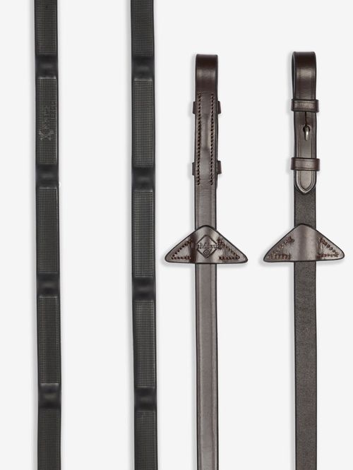 LeMieux Ergo Grip Rubber Reins - Havana