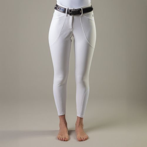 Tredstep Women's Trace Compression Knee Patch Breeches - White