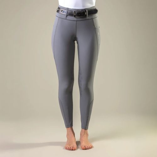 Tredstep Women's Edge Compression Knee Patch Tights - Gray