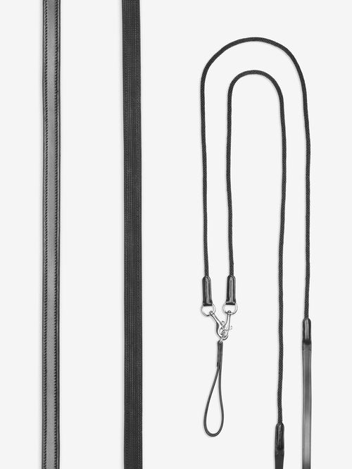 LeMieux Leather Draw Reins - Black