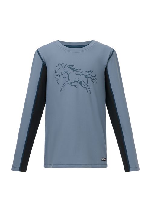 Kerrits Kids' Giddy Up Base Layer Top - Dusty Blue