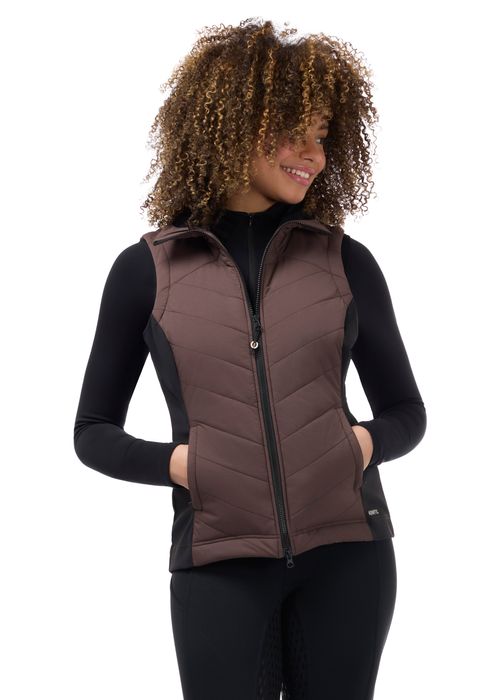 Kerrits Women's Core Motion Quilted Vest - Mocha Giddy Up