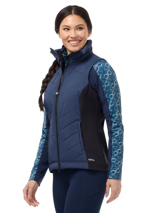 Kerrits Women's Core Motion Quilted Vest - Nightfall Giddy Up