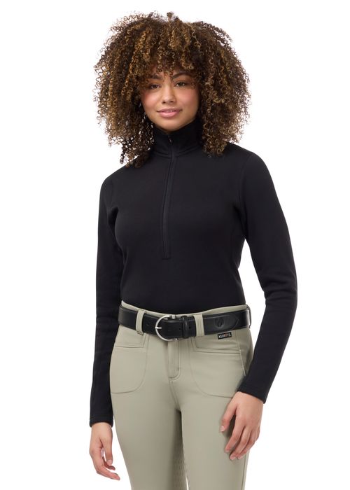 Kerrits Women's Soft Haven Plush Fleece Half Zip Top - Black