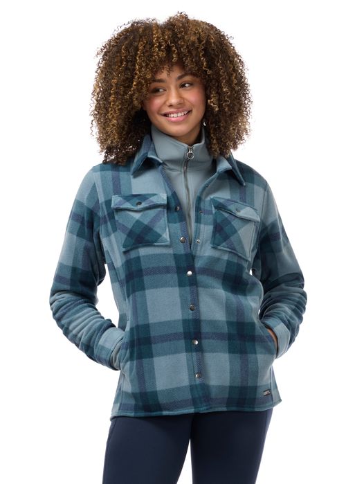 Kerrits Women's Alpine Fleece Barn Shirt - Shoreline/Nightfall Plaid