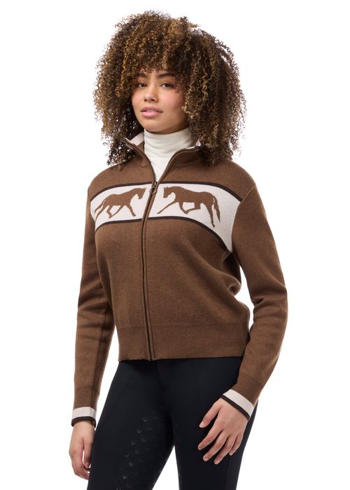Kerrits Women's Reflections Full Zip Sweater - Acorn