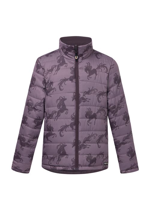 Kerrits Kids' Pony Parade Reversible Quilted Jacket - Elderberry/Thistle Horse