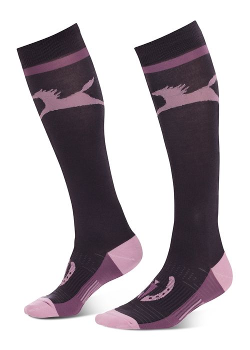 Kerrits Kids' Flying Horse Wool Knee-Hi Socks - Elderberry
