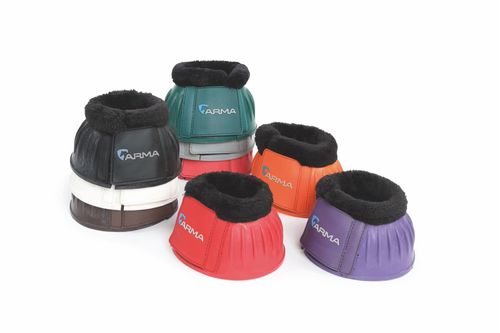 OUTLET: Shires ARMA Fleece Trim Over Reach Boots - Large Horse - Green