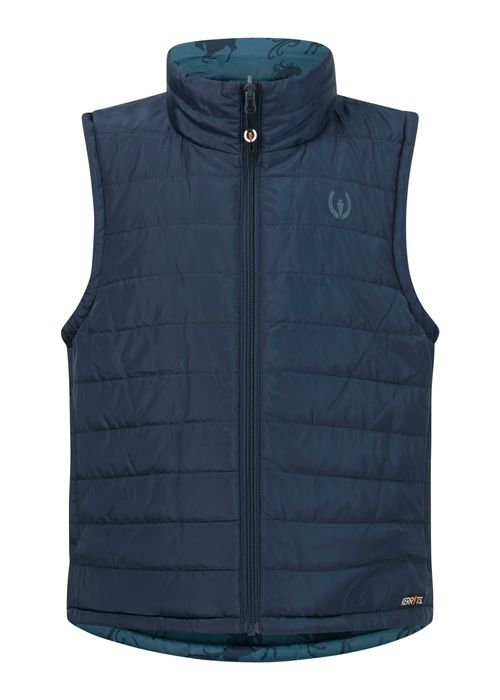 Kerrits Kids' Pony Parade Reversible Quilted Vest - Nightfall/Jasper Horse