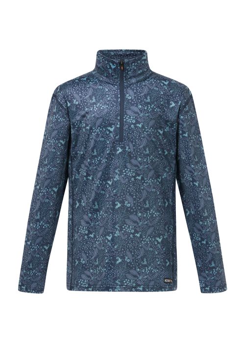 Kerrits Kids' Traverse Quarter Zip Fleece Tech Top - Nightfall Fantasy Fillies