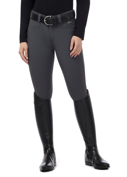 Kerrits Women's 3-Season Tailored Knee Patch Breeches - Carbon